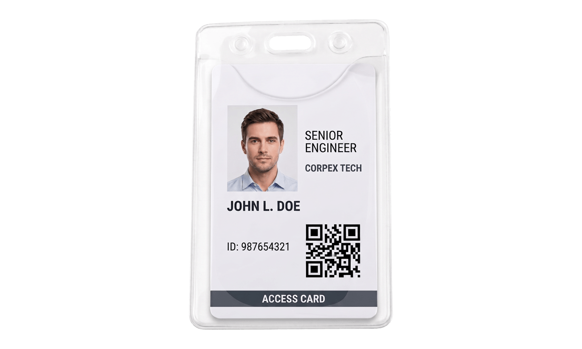 Premium Vertical Rigid Two-Card Holder with Thumb notches