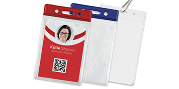 Custom Colour coded Vinyl Badge Holders - Credit Card Size (CR80)