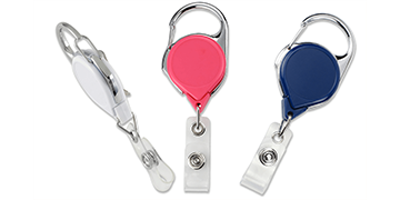 2 Pack Heavy Duty Retractable Ski Lift Ticket Badge Reels W/ Zipper Carabiner – Specialist ID HD-SKI