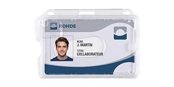 Premium Horizontal Rigid One-Card Holder with Thumb Notch