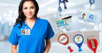 Using yoyo reels and badge holders in the hospital environment is practical and safe